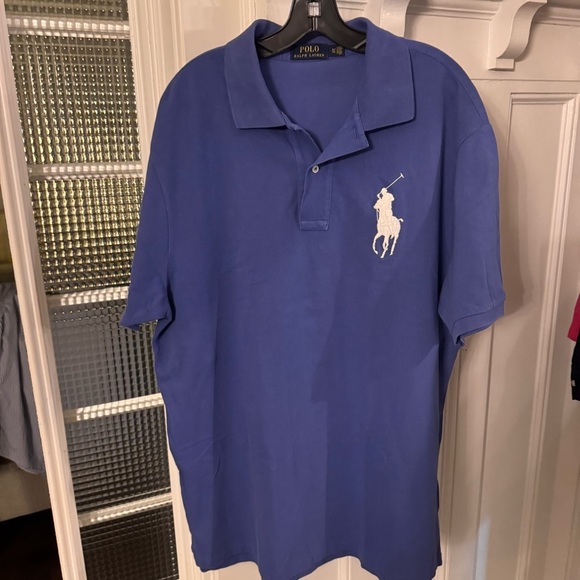 Polo Ralph Lauren Big Pony Polo/Golf Shirt Short Sleeves Blue Sz XLT - Picture 2 of 10